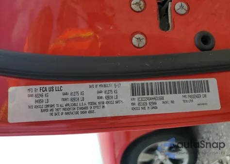 2017 Dodge Challenger Sxt from USA, damaged, VIN 2C3CDZAG4HH631668